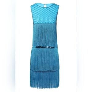 Taylor Swift "Delicate" blue fringe dress